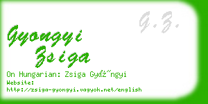 gyongyi zsiga business card